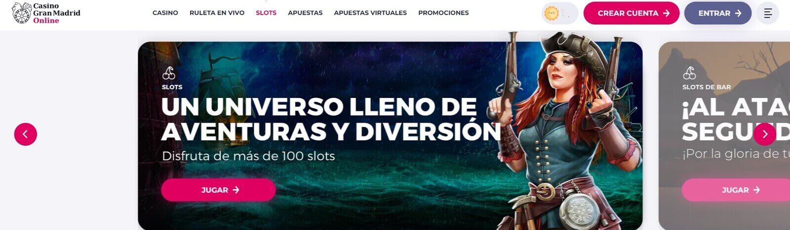 Página web de Casino Gran Madrid
