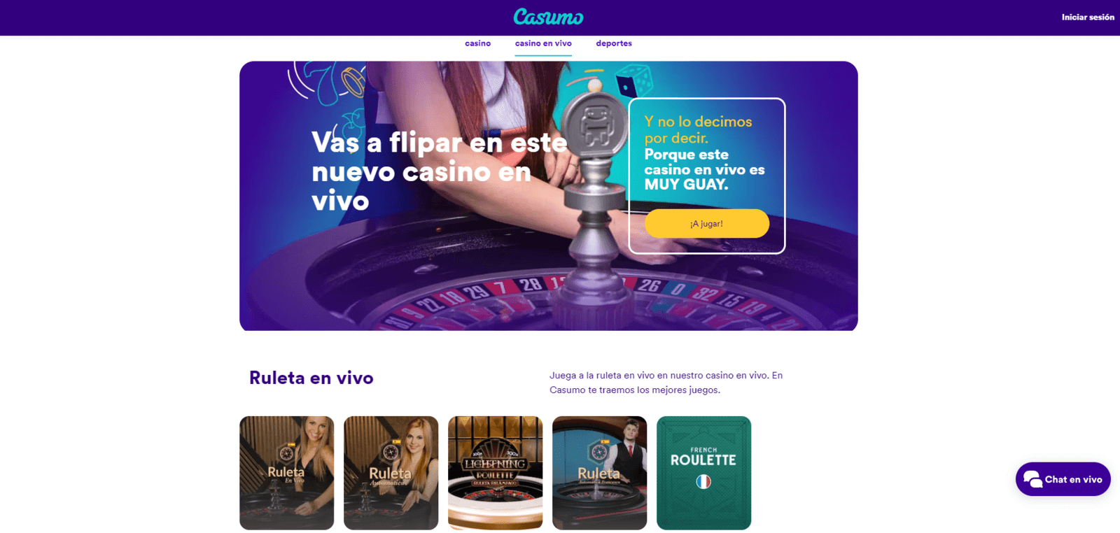 Reseña del Casino Casumo en vivo de España