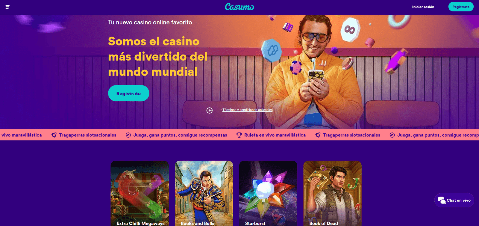 Reseña del casino Casumo en España de 2022