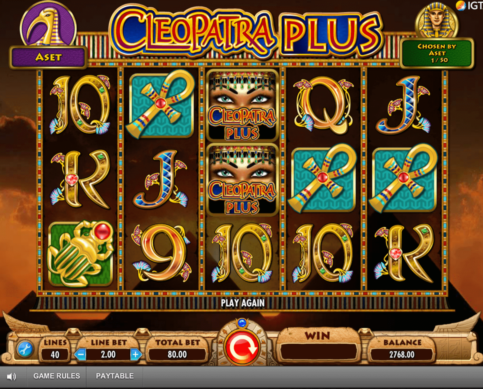 Jugar a la tragamonedas gratis Cleopatra Plus de IGT en casinos online