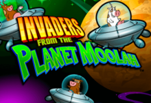 logo invaders from the planet moolah wms