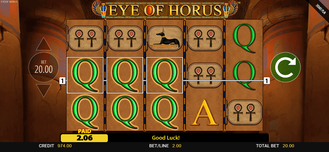 tragaperras eye of horus reel time gaming