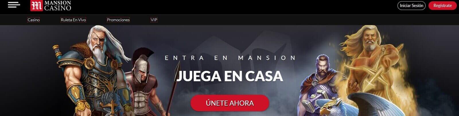 Página web de Mansion Casino
