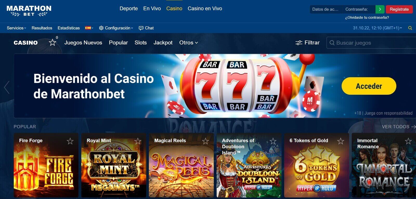 Reseña de MarathonBet Casino con depósito mínimo 5 euros en España de 2023