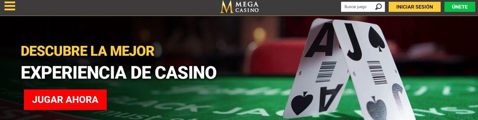 Página web de Mega Casino