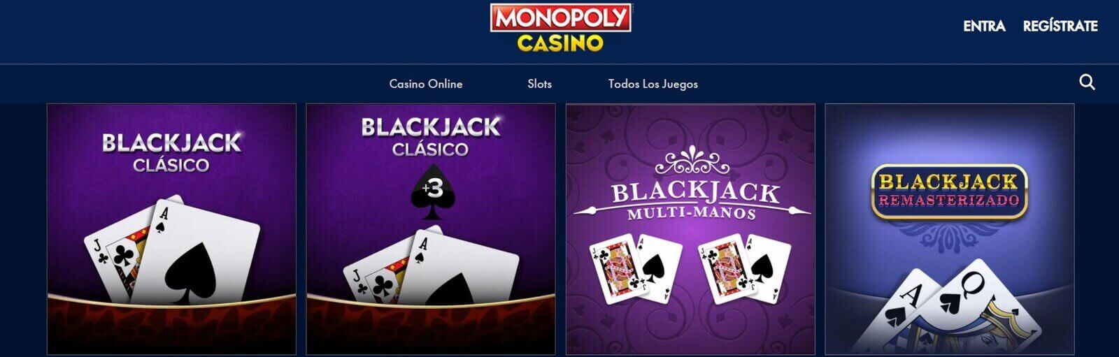 Juegos en Monopoly Casino