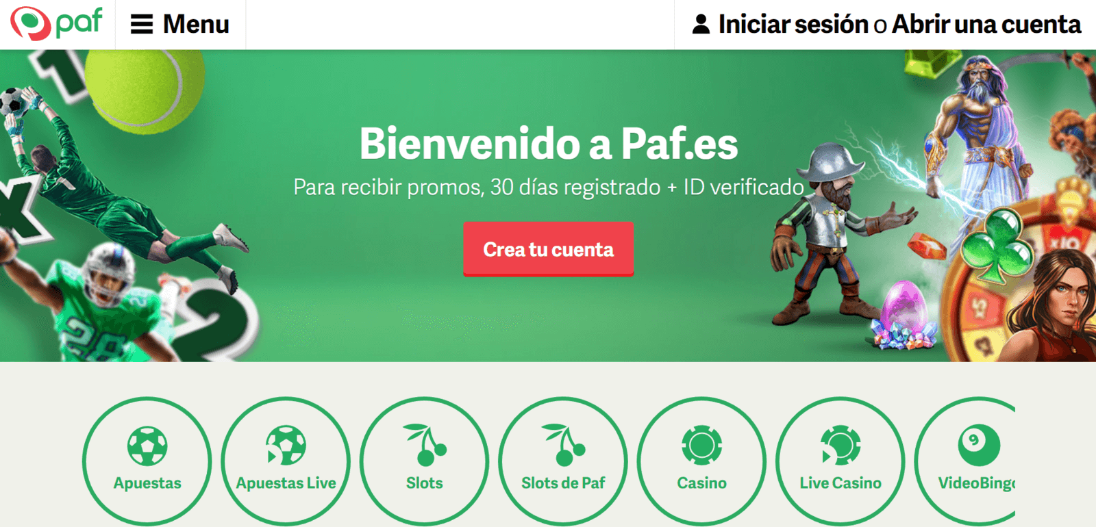 Apuestas deportivas de Paf online para jugar en España