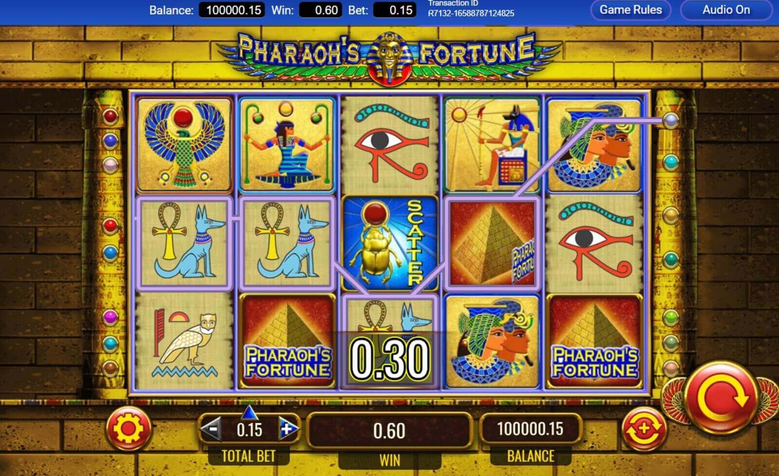 Juego de tragaperras gratis Pharaohs Fortune de IGT en casino online