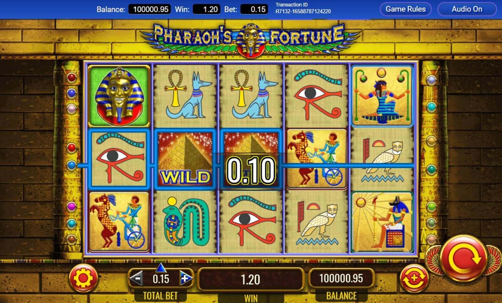 Jugar a la tragamonedas gratis Pharaohs Fortune de IGT en casino online