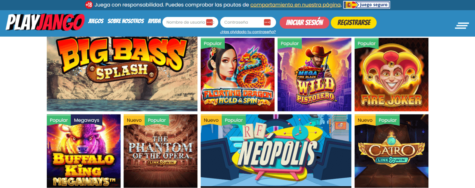 PlayJango   mejores juegos de Play Jango Casino online en España