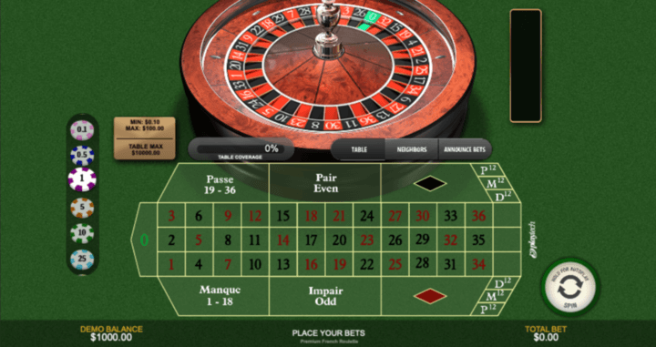 Premium French Roulette gratis de Playtech en CasinoHEX