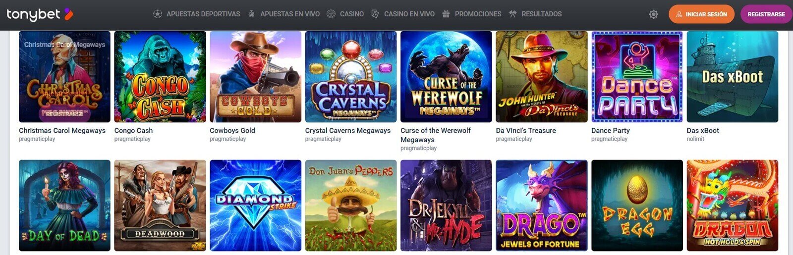 TonyBet Casino nuevo en línea de España