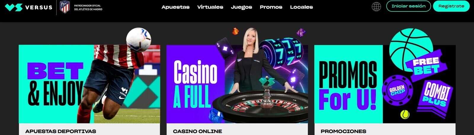 Página web de Versus Casino en vivo de España